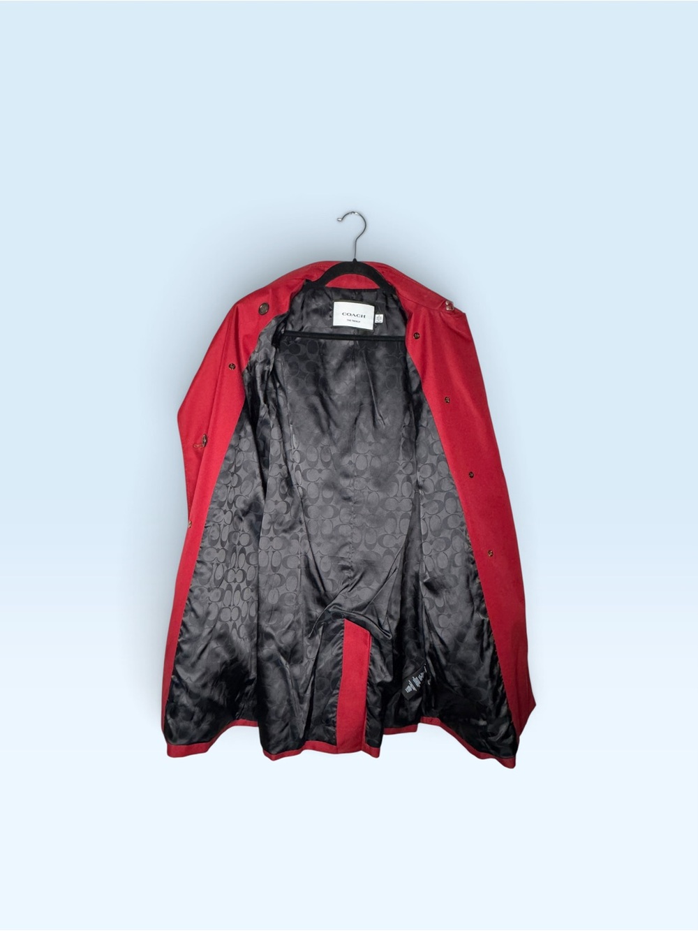 Coach Mid Trench Coat Ruby Red - Picture 6 of 9